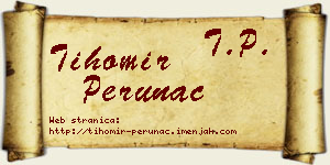 Tihomir Perunac vizit kartica